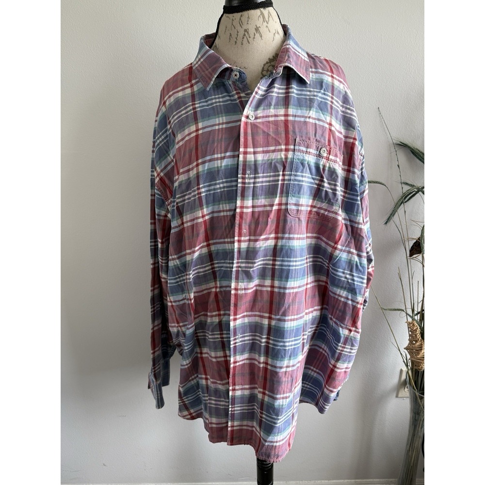 Tommy Bahama Kookabura Plaid Pale Wisteria Pink Blue Long Sleeve Shirt $138